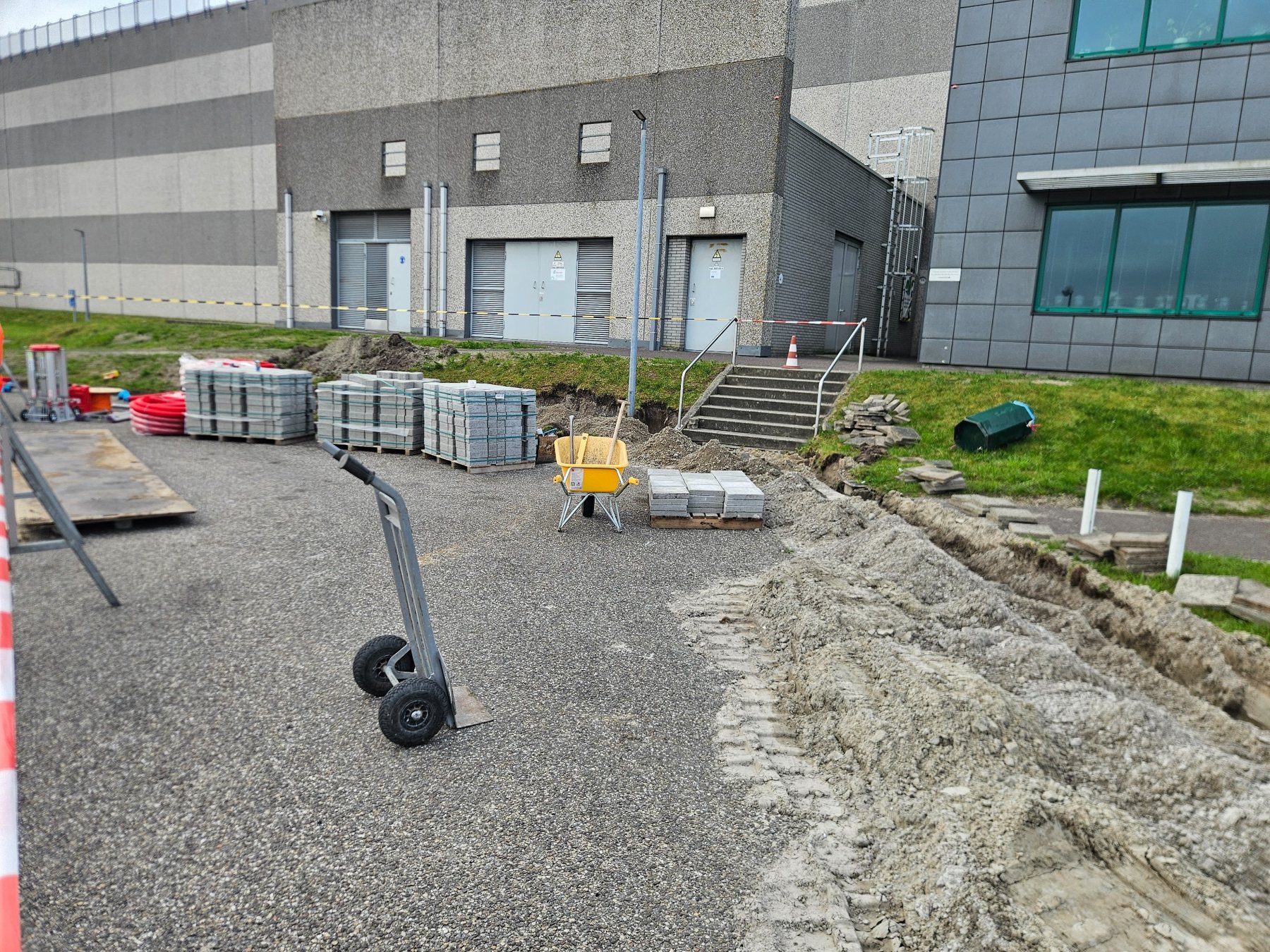 Voorbereiding van terrein en straatwerk